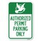 Signmission Authorized Church Parking Only With Graphic Heavy-Gauge Alum. Sign, 12" x 18", A-1218-24331 A-1218-24331 - alternate 1